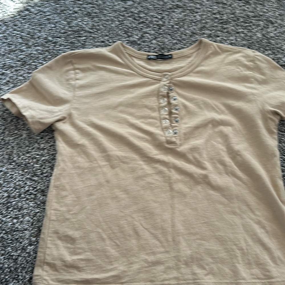 Zara neutral crop top